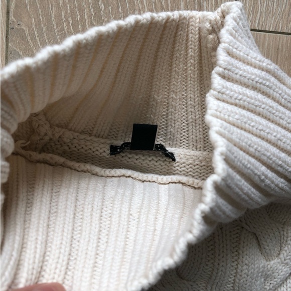 Talbots Cable Knit Turtleneck Sweater in Cream White Size 2X - Picture 3 of 12